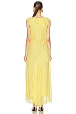 Polo Ralph Lauren Crinkle Chiffon Dress in Sunfish Yellow, view 5, click to view large image.