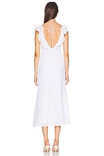 Polo Ralph Lauren Eyelet Short Sleeve Cocktail Dress in White, view 3, click to view large image.