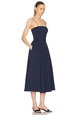 Polo Ralph Lauren Spaghetti Strap Midi Dress in Cruise Navy, view 2, click to view large image.