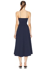 Polo Ralph Lauren Spaghetti Strap Midi Dress in Cruise Navy, view 3, click to view large image.