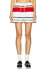 Polo Ralph Lauren Terry Cotton Stripe Short in Multi Stripe, view 1, click to view large image.