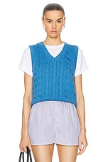Polo Ralph Lauren Pullover Vest in Blue Orbit, view 1, click to view large image.