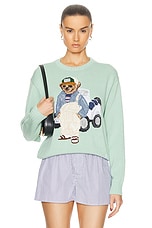 Polo Ralph Lauren Bear Cadet Long Sleeve Pullover in Celadon, view 1, click to view large image.