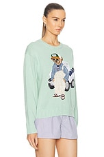 Polo Ralph Lauren Bear Cadet Long Sleeve Pullover in Celadon, view 2, click to view large image.