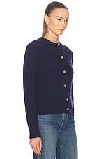 Polo Ralph Lauren Long Sleeve Cardigan in Hunter Navy, view 3, click to view large image.