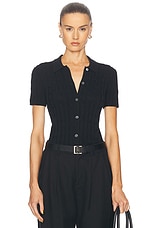 Polo Ralph Lauren Short Sleeve Cardigan in Polo Black, view 1, click to view large image.