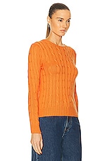 Polo Ralph Lauren Julianna Long Sleeve Pullover Sweater in Sun Orange, view 2, click to view large image.