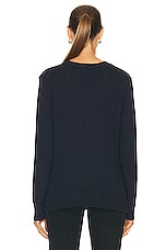 Polo Ralph Lauren Bear Long Sleeve Pullover Sweater in Navy Multi, view 3, click to view large image.