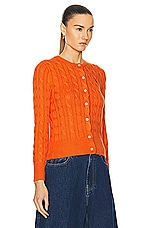 Polo Ralph Lauren Cotton Cardigan in Kona Orange, view 2, click to view large image.