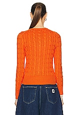 Polo Ralph Lauren Cotton Cardigan in Kona Orange, view 3, click to view large image.