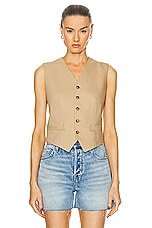 Polo Ralph Lauren Pauline Vest in Monument Tan, view 1, click to view large image.
