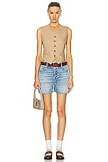 Polo Ralph Lauren Pauline Vest in Monument Tan, view 4, click to view large image.
