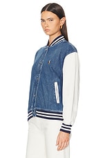 Polo Ralph Lauren Denim Unlined Bomber in Merl Wash, view 4, click to view large image.
