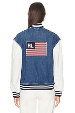 Polo Ralph Lauren Denim Unlined Bomber in Merl Wash, view 5, click to view large image.