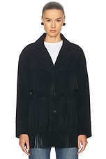 Polo Ralph Lauren Fringe Jacket in Black, view 2, click to view large image.