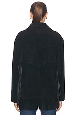 Polo Ralph Lauren Fringe Jacket in Black, view 4, click to view large image.