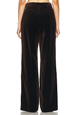 Polo Ralph Lauren Velvet Wide Leg Pant in Circuit Brown, view 4, click to view large image.