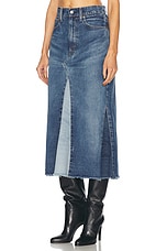 Polo Ralph Lauren Denim Midi Skirt in Delta Wash, view 3, click to view large image.