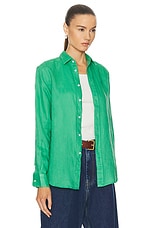 Polo Ralph Lauren Linen Long Sleeve Shirt in Vineyard Green, view 2, click to view large image.