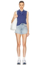 Polo Ralph Lauren Sleeveless Polo Top in Blue Yacht, view 5, click to view large image.