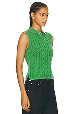 Polo Ralph Lauren Sleeveless Polo Top in Fiji Green, view 2, click to view large image.