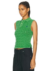 Polo Ralph Lauren Sleeveless Polo Top in Fiji Green, view 3, click to view large image.