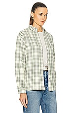 Polo Ralph Lauren Long Sleeve Plaid Shirt in Cream & Green Multi, view 2, click to view large image.