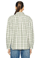 Polo Ralph Lauren Long Sleeve Plaid Shirt in Cream & Green Multi, view 3, click to view large image.