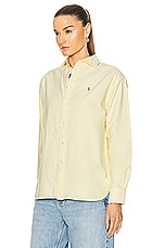 Polo Ralph Lauren Long Sleeve Oxford Shirt in Wicket Yellow, view 3, click to view large image.