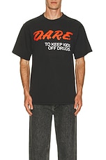 Philcos D.A.R.E. To Keep Kids Off Drugs Boxy Tee in Black Pigment, view 4, click to view large image.