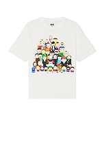 Philcos South Park Cast Boxy Tee in Cream Pigment, view 1, click to view large image.