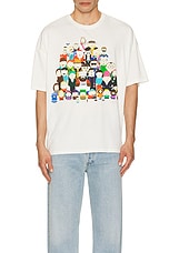 Philcos South Park Cast Boxy Tee in Cream Pigment, view 4, click to view large image.