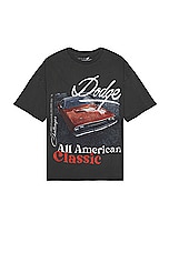 Philcos Dodge All American Classic Oversized Tee in Black Pigment, view 1, click to view large image.