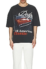 Philcos Dodge All American Classic Oversized Tee in Black Pigment, view 4, click to view large image.