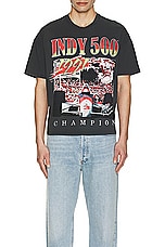 Philcos Indy 500 1991 Champion Oversized Tee in Black Pigment, view 4, click to view large image.
