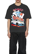 Philcos Pabst Supercool Racing Oversized Tee in Black Pigment, view 4, click to view large image.