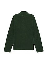 Palmes Towel Long Sleeve Polo in Green, view 2, click to view large image.