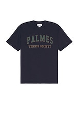 Palmes Ivan T Shirt in Navy, view 1, click to view large image.