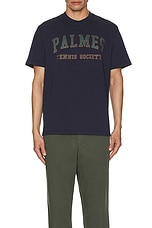 Palmes Ivan T Shirt in Navy, view 3, click to view large image.
