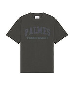 Palmes Ivan T Shirt in Charcoal, view 1, click to view large image.