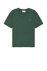 Palmes Dyed T Shirt in Dark Green, view 1, click to view large image.