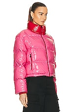 Perfect Moment Nevada Duvet Jacket in Azalea Pink Cire, view 3, click to view large image.