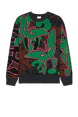 P.A.M. Perks and Mini Coppice Graphic Crew Neck Knit in Multi, view 1, click to view large image.
