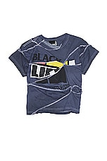 P.A.M. Perks and Mini Pinched Upcycle Tee in Grey, view 1, click to view large image.