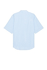 P.A.M. Perks and Mini Cadence Boxy Short Sleeve Shirt in Blue Stripe, view 2, click to view large image.