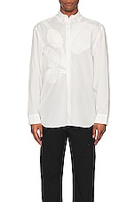 POST ARCHIVE FACTION (PAF) 5.1 Shirt Center in WHITE, view 4, click to view large image.