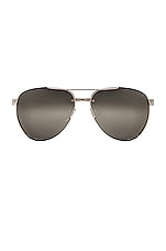 Prada Aviator Frame Sunglasses in Black And Grey, view 1, click to view large image.
