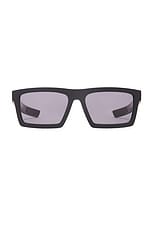 Prada Linea Rossa Rectangle Sunglasses in Matte Black, view 1, click to view large image.