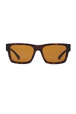 Prada 0pr25zs Square Frame Sunglasses in Tortoise, view 1, click to view large image.