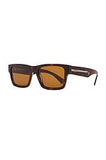 Prada 0pr25zs Square Frame Sunglasses in Tortoise, view 2, click to view large image.